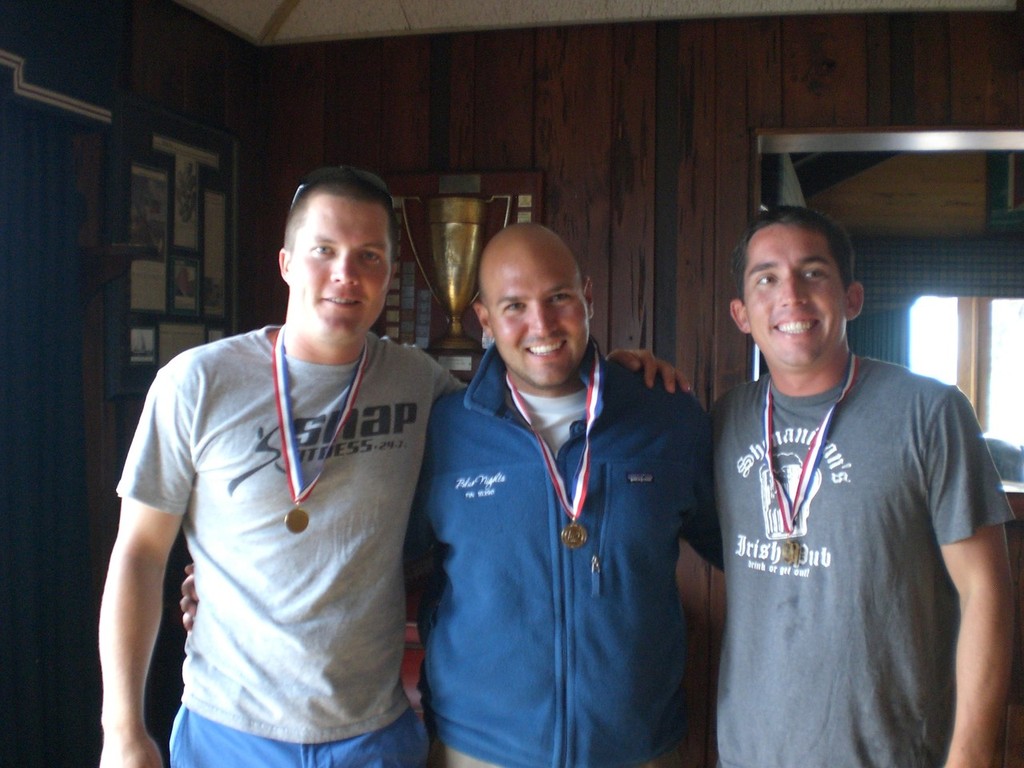 1st place team of John Van Tol, Mike Reyes & Chris Van Tol - Area E and K semi-finals for the US Match Racing Championship © Kathy Lindgren